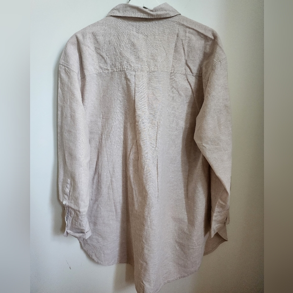 BNWT H&M Linen Cotton Blend Botton Down Shirt, US S - Picture 9 of 12